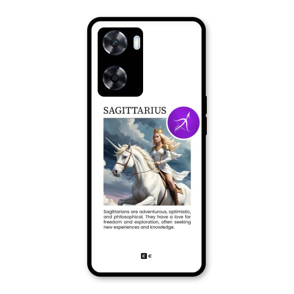 Sparkling Sagittarius Glass Back Case for Oppo A77