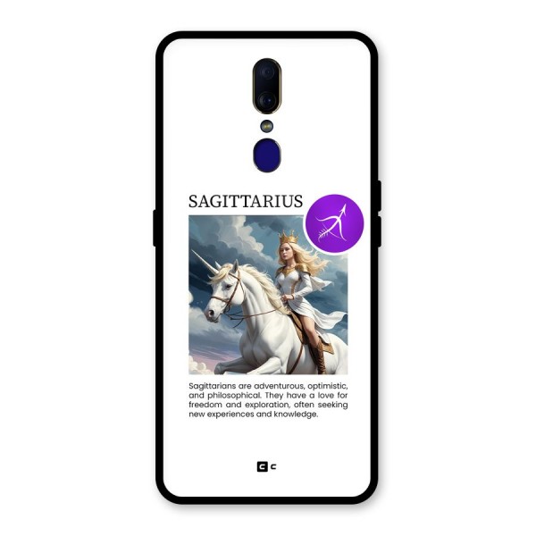 Sparkling Sagittarius Glass Back Case for Oppo F11