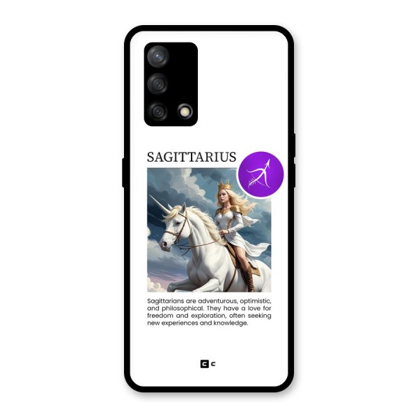 Sparkling Sagittarius Glass Back Case for Oppo F19