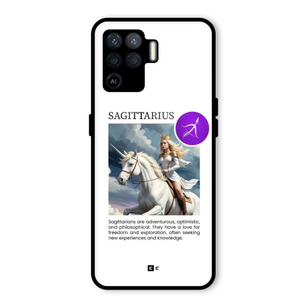 Sparkling Sagittarius Glass Back Case for Oppo F19 Pro