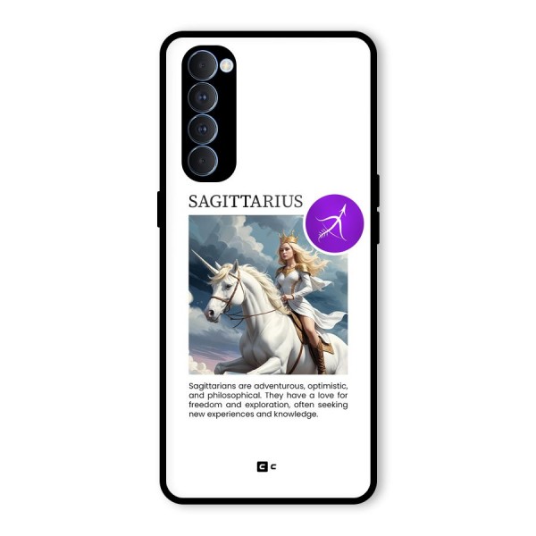 Sparkling Sagittarius Glass Back Case for Oppo Reno4 Pro