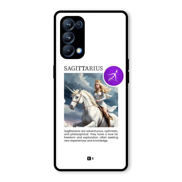 Sparkling Sagittarius Glass Back Case for Oppo Reno5 Pro 5G