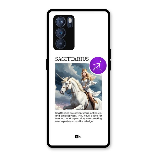 Sparkling Sagittarius Glass Back Case for Oppo Reno6 Pro 5G