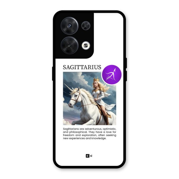 Sparkling Sagittarius Glass Back Case for Oppo Reno8 5G