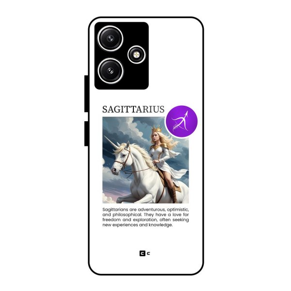 Sparkling Sagittarius Glass Back Case for Poco M6 Pro