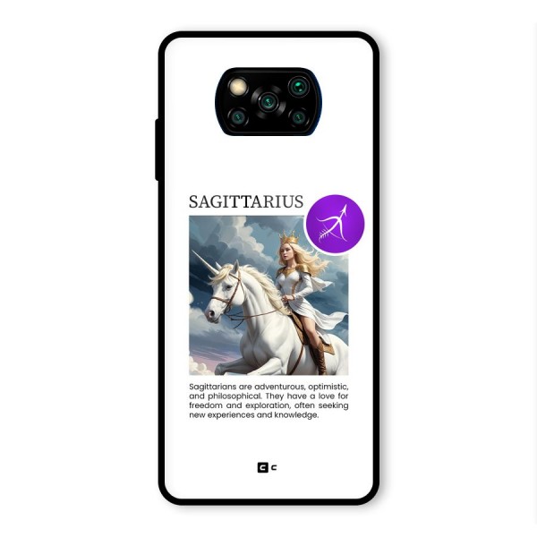 Sparkling Sagittarius Glass Back Case for Poco X3 Pro