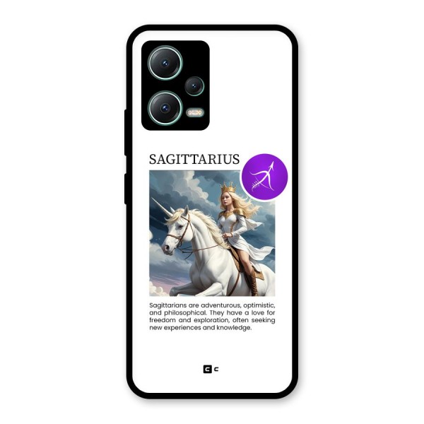 Sparkling Sagittarius Glass Back Case for Poco X5