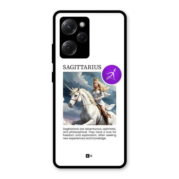 Sparkling Sagittarius Glass Back Case for Poco X5 Pro