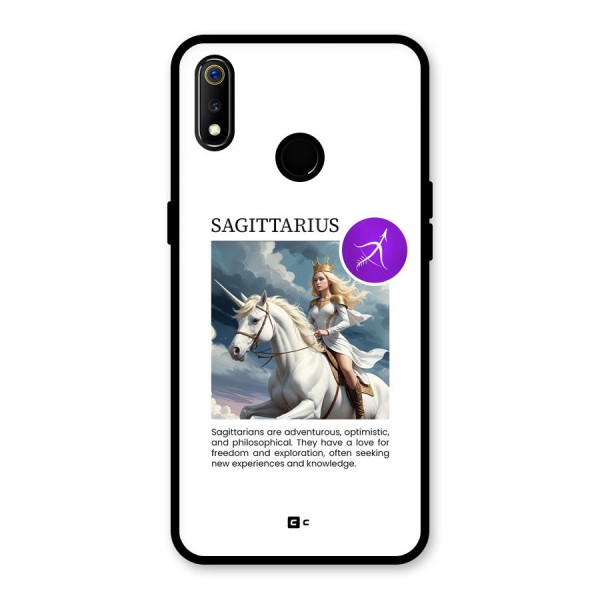 Sparkling Sagittarius Glass Back Case for Realme 3i