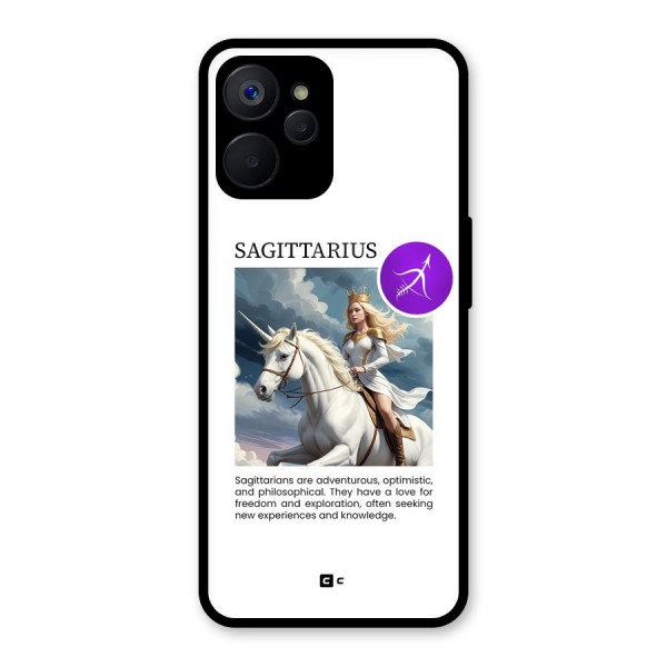 Sparkling Sagittarius Glass Back Case for Realme 9i 5G