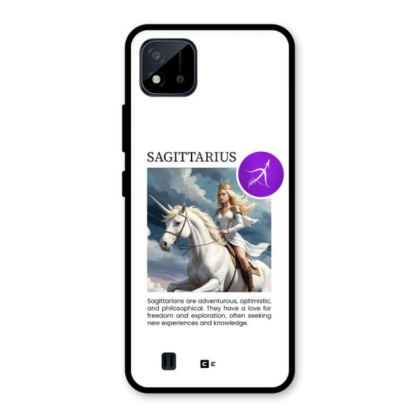 Sparkling Sagittarius Glass Back Case for Realme C11 2021