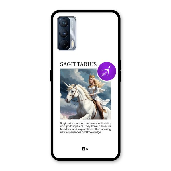 Sparkling Sagittarius Glass Back Case for Realme X7