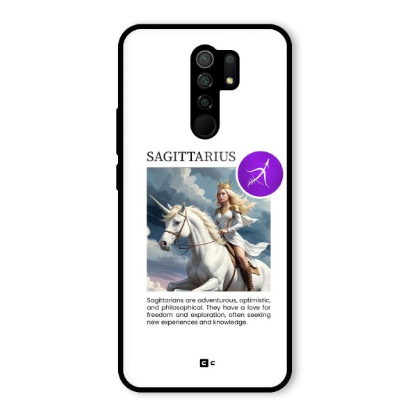 Sparkling Sagittarius Glass Back Case for Redmi 9 Prime