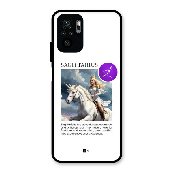 Sparkling Sagittarius Glass Back Case for Redmi Note 10