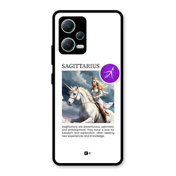 Sparkling Sagittarius Glass Back Case for Redmi Note 12 5G