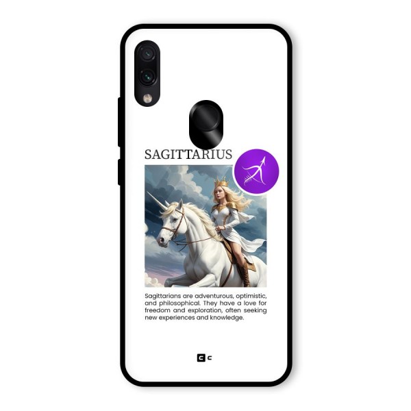 Sparkling Sagittarius Glass Back Case for Redmi Note 7