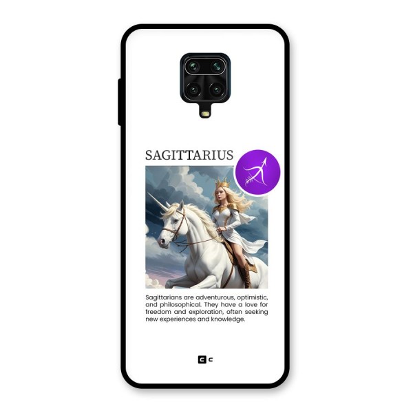 Sparkling Sagittarius Glass Back Case for Redmi Note 9 Pro