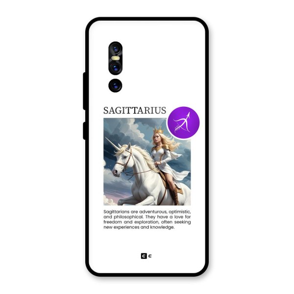 Sparkling Sagittarius Glass Back Case for Vivo V15 Pro