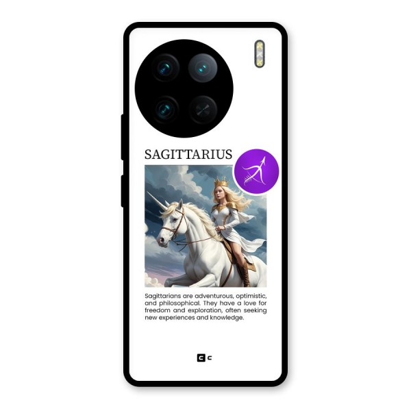 Sparkling Sagittarius Glass Back Case for Vivo X90 Pro