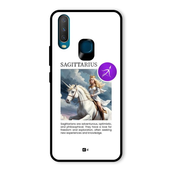 Sparkling Sagittarius Glass Back Case for Vivo Y12