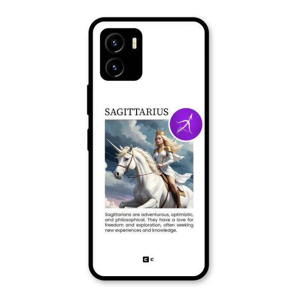 Sparkling Sagittarius Glass Back Case for Vivo Y15s