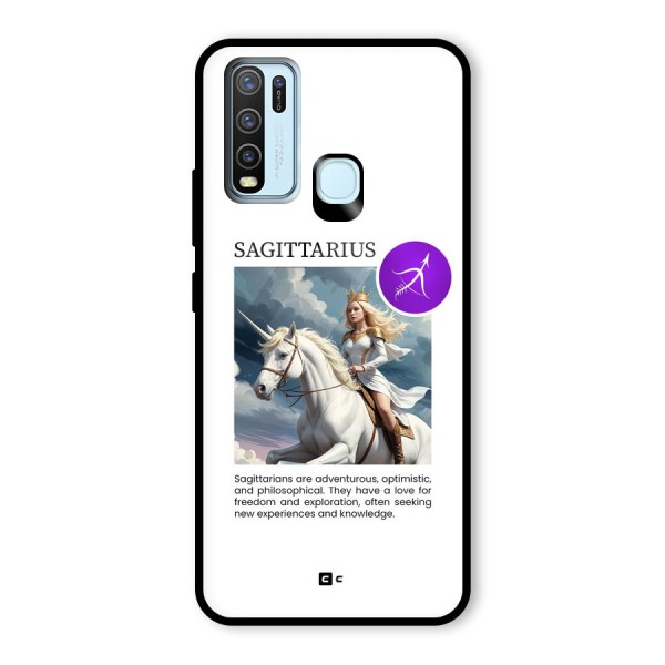 Sparkling Sagittarius Glass Back Case for Vivo Y30