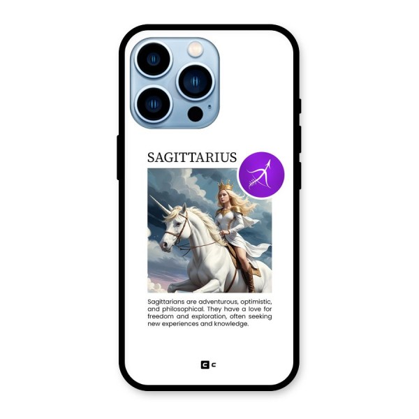 Sparkling Sagittarius Glass Back Case for iPhone 13 Pro