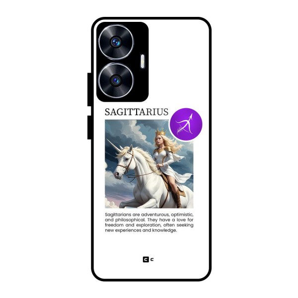 Sparkling Sagittarius Glass Back Case for realme C55