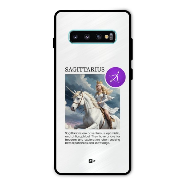 Sparkling Sagittarius Metal Back Case for Galaxy S10 Plus