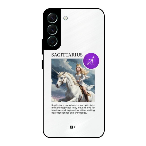 Sparkling Sagittarius Metal Back Case for Galaxy S22 Plus 5G