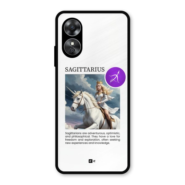 Sparkling Sagittarius Metal Back Case for Oppo A17