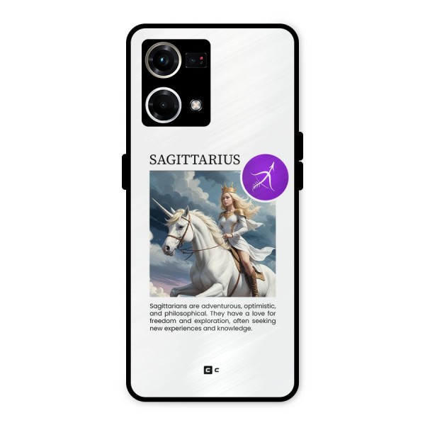 Sparkling Sagittarius Metal Back Case for Oppo F21s Pro 4G