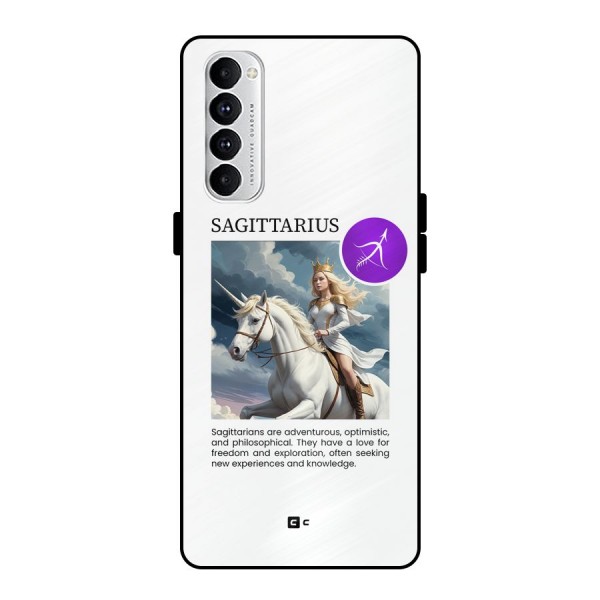 Sparkling Sagittarius Metal Back Case for Oppo Reno4 Pro