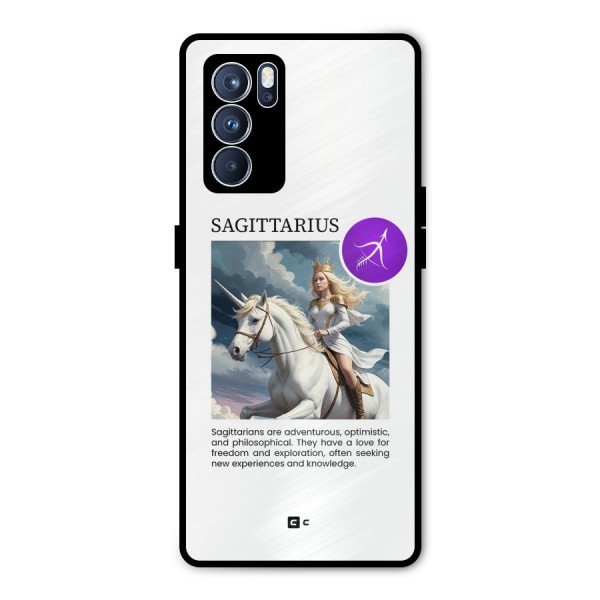 Sparkling Sagittarius Metal Back Case for Oppo Reno6 Pro 5G