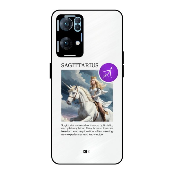 Sparkling Sagittarius Metal Back Case for Oppo Reno7 Pro 5G