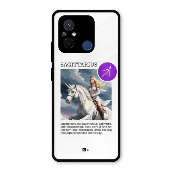 Sparkling Sagittarius Metal Back Case for Poco C55