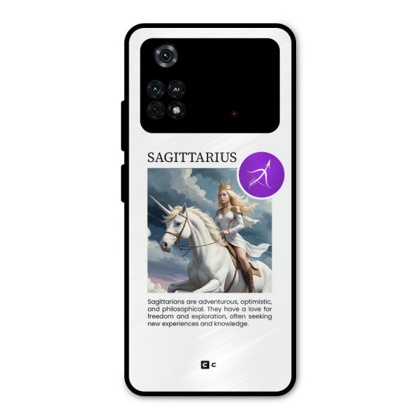 Sparkling Sagittarius Metal Back Case for Poco M4 Pro 4G