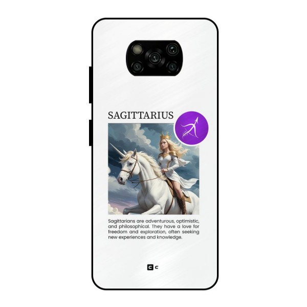 Sparkling Sagittarius Metal Back Case for Poco X3