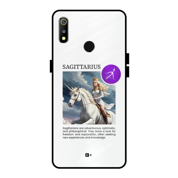 Sparkling Sagittarius Metal Back Case for Realme 3