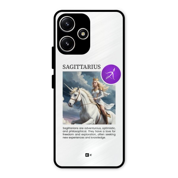 Sparkling Sagittarius Metal Back Case for Redmi 12 5G