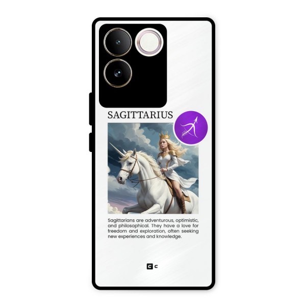 Sparkling Sagittarius Metal Back Case for Vivo T2 Pro