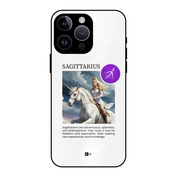 Sparkling Sagittarius Metal Back Case for iPhone 14 Pro Max