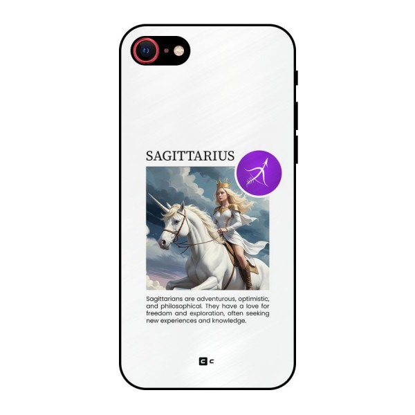 Sparkling Sagittarius Metal Back Case for iPhone 8