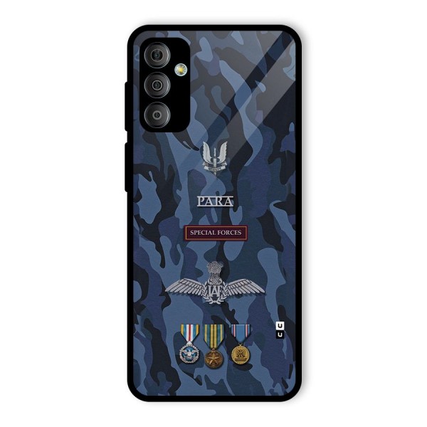 Special Forces Badge Glass Back Case for Galaxy F23