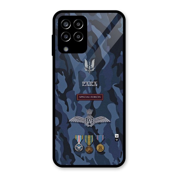 Special Forces Badge Glass Back Case for Galaxy M33