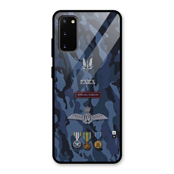 Special Forces Badge Glass Back Case for Galaxy S20