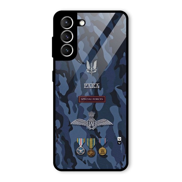 Special Forces Badge Glass Back Case for Galaxy S21 5G