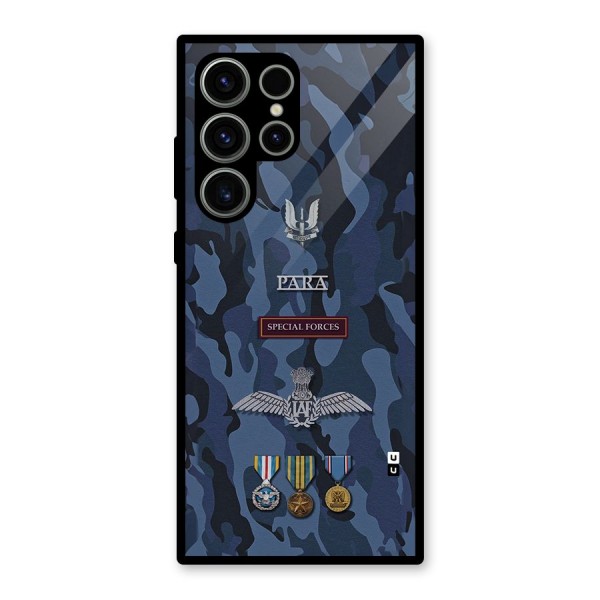 Special Forces Badge Glass Back Case for Galaxy S23 Ultra