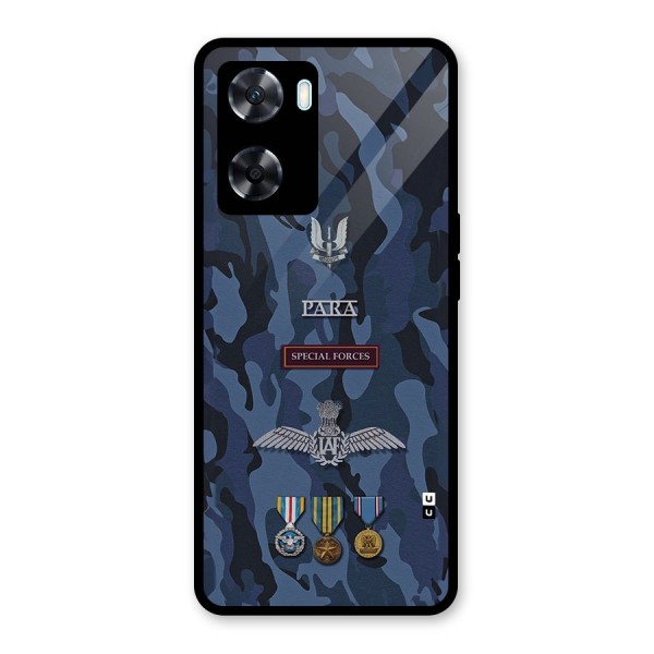 Special Forces Badge Glass Back Case for Oppo A77s