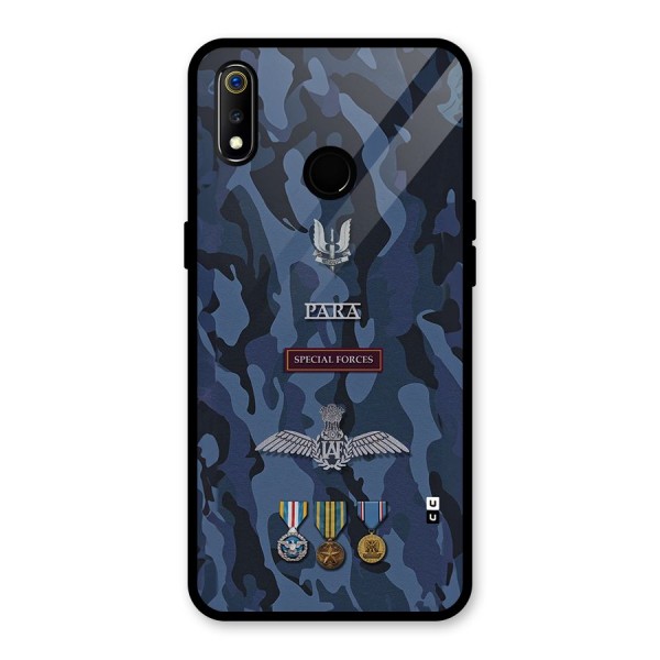 Special Forces Badge Glass Back Case for Realme 3